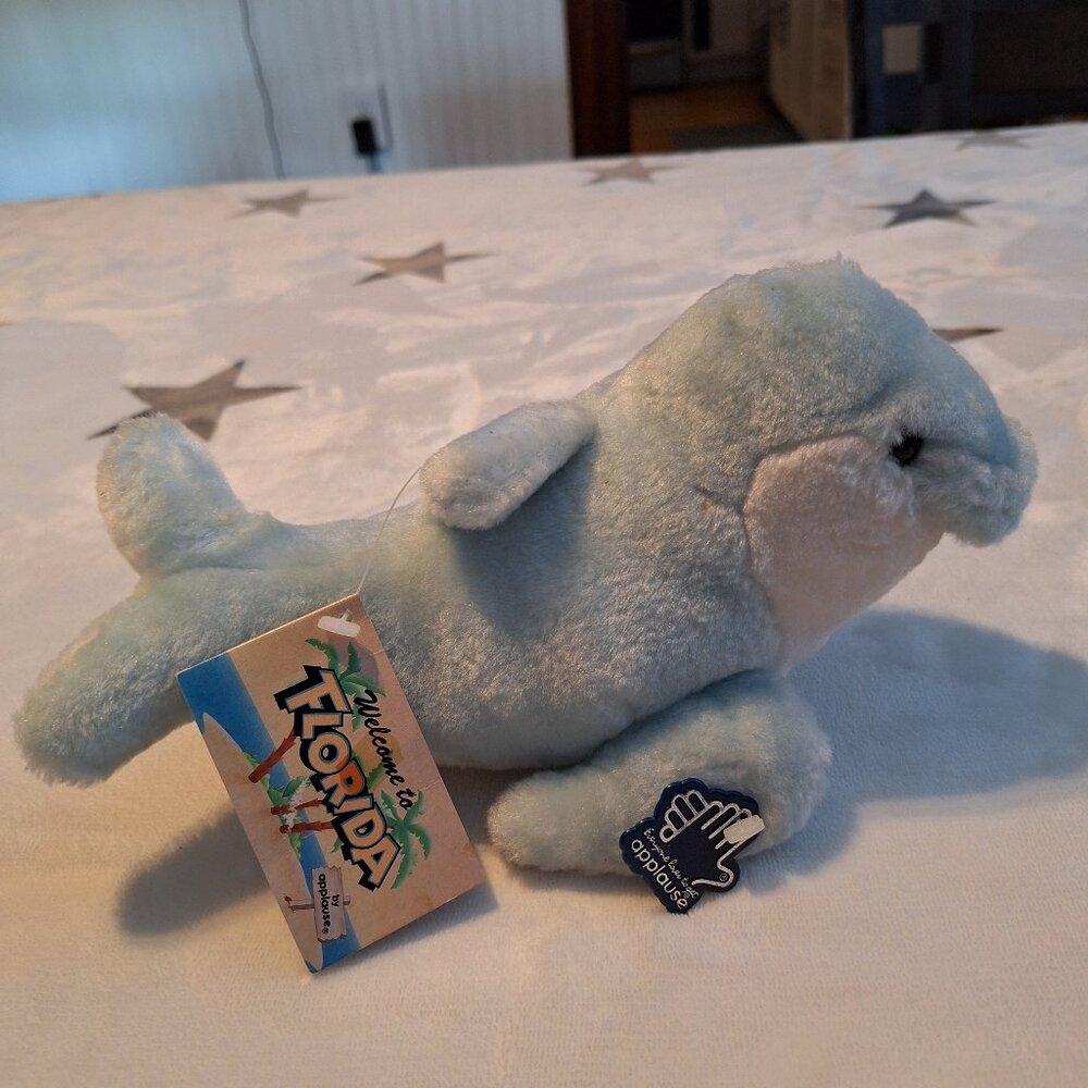 Vintage 1989‎ Dexter The Dolphin Applause Plush With Tags Stuffed Animal
